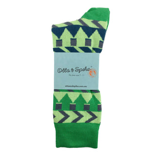 SOCKS - CYNDI - AUSTRALIAN COTTON - Green - S / 2-8