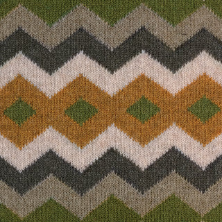 SCARVES - WINGDINGS - PREMIUM AUSTRALIAN LAMBSWOOL - Moss Green / Gazelle Mustard - 