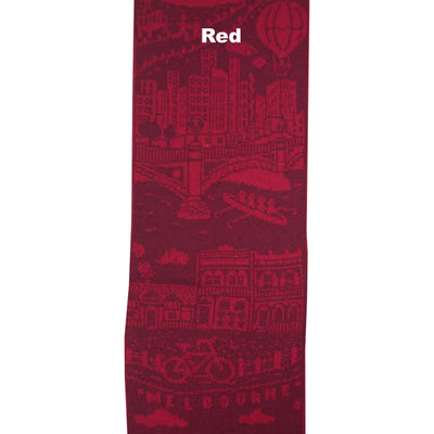 SCARVES - MELBOURNE - EXTRA FINE MERINO WOOL - Red - 