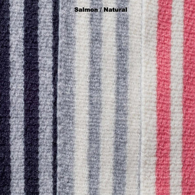 SCARVES - SHE'LL STOP TRAFFIC - LAMBSWOOL - Salmon / Natural - 